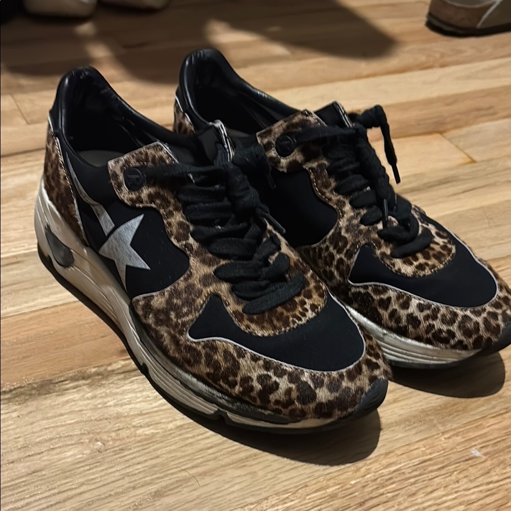 Golden Goose Ponyhair Low Top Athletic Sneakers